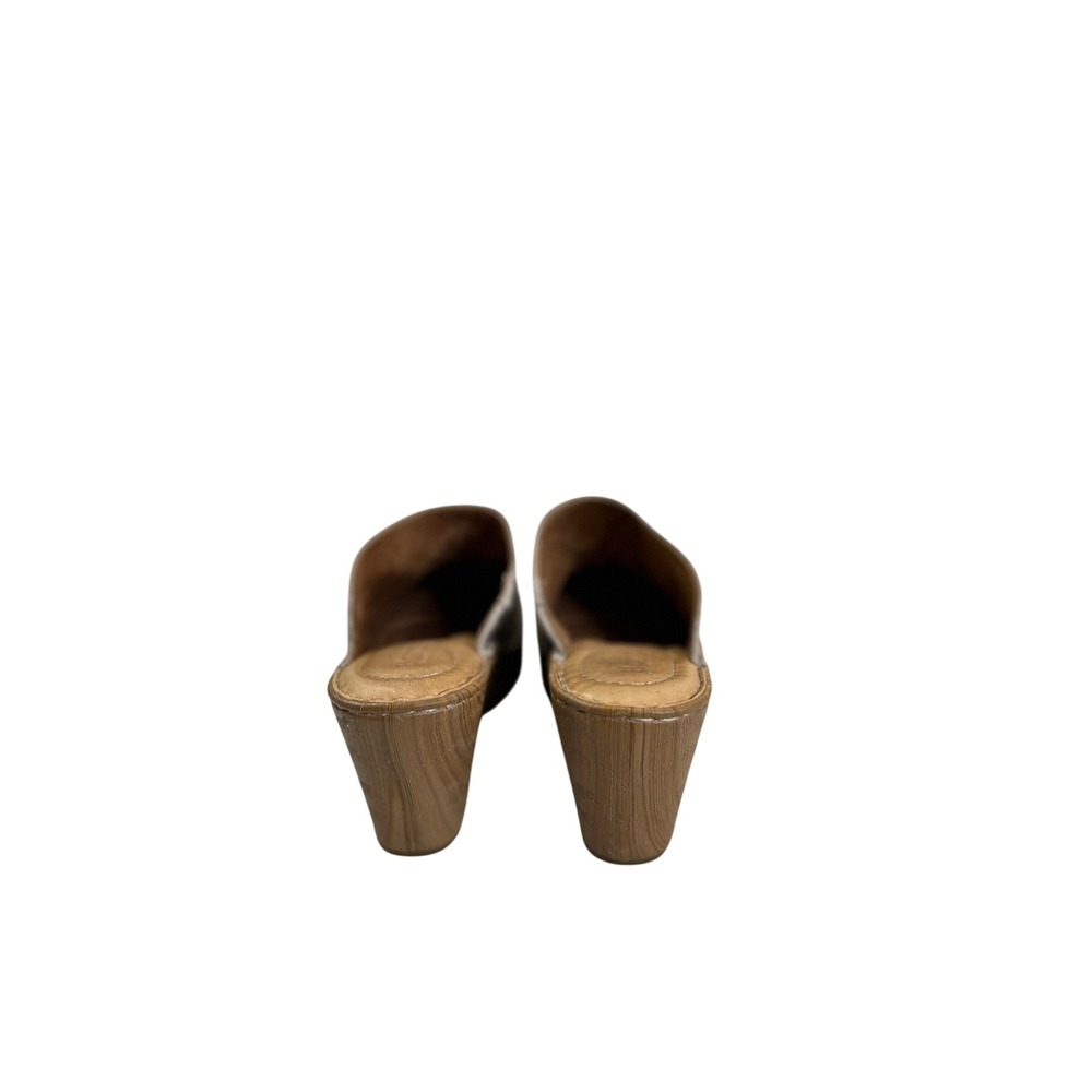 Born Natalie Suede Wedge Clog Mules Tan Camel Size‎ 7M - Picture 3 of 9